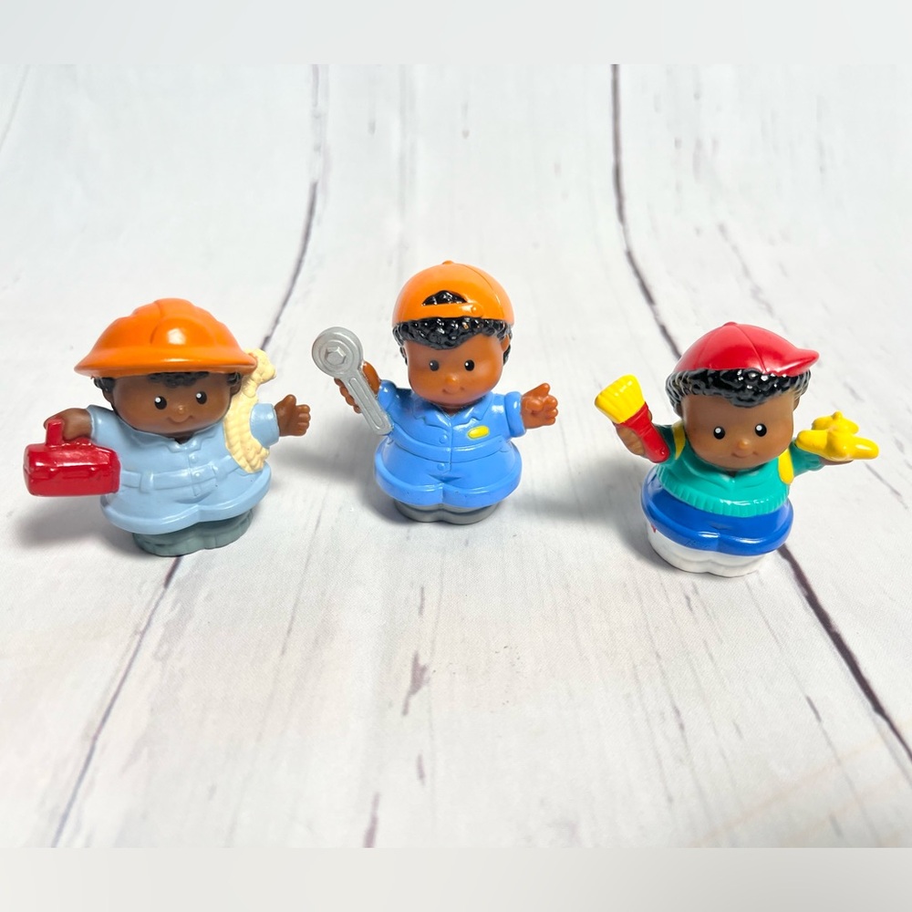 Fisher Price Little People Community Workers Figures Lot Vintage 2002 Set of 3